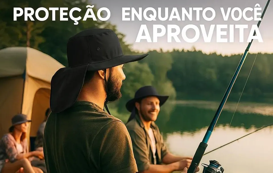Chapéu Pescador com Protetor de Nuca